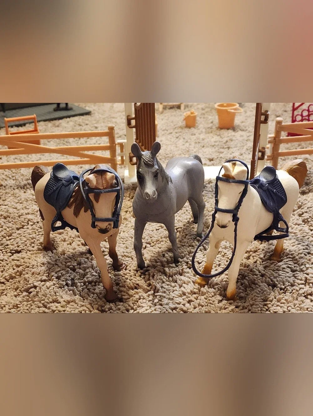 Peagrav Horse Stable Playset Horses & Toy Figure for Boys & Girls, Talking Horse